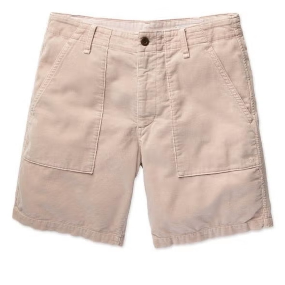 Outerknown Men’s Seventyseven Peach Corduroy Utility Cargo Shorts 33